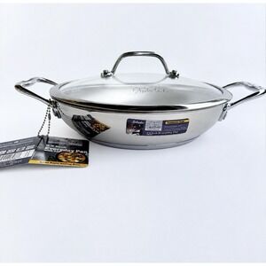 David‎ Burke Splendor Series Everyday 9.5" Stainless Steel Pan With Lid Cookware